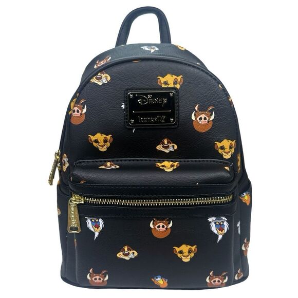 Loungefly x Disney The Lion King Character AOP Mini Backpack - 9” x 10.5” x 4.5” - Picture 1 of 9